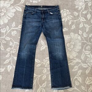 7 For All Mankind Blue Boot Cut Jeans